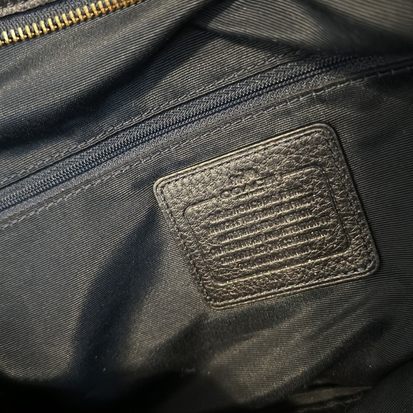 Coach navy leather bag - Picture 7 of 11